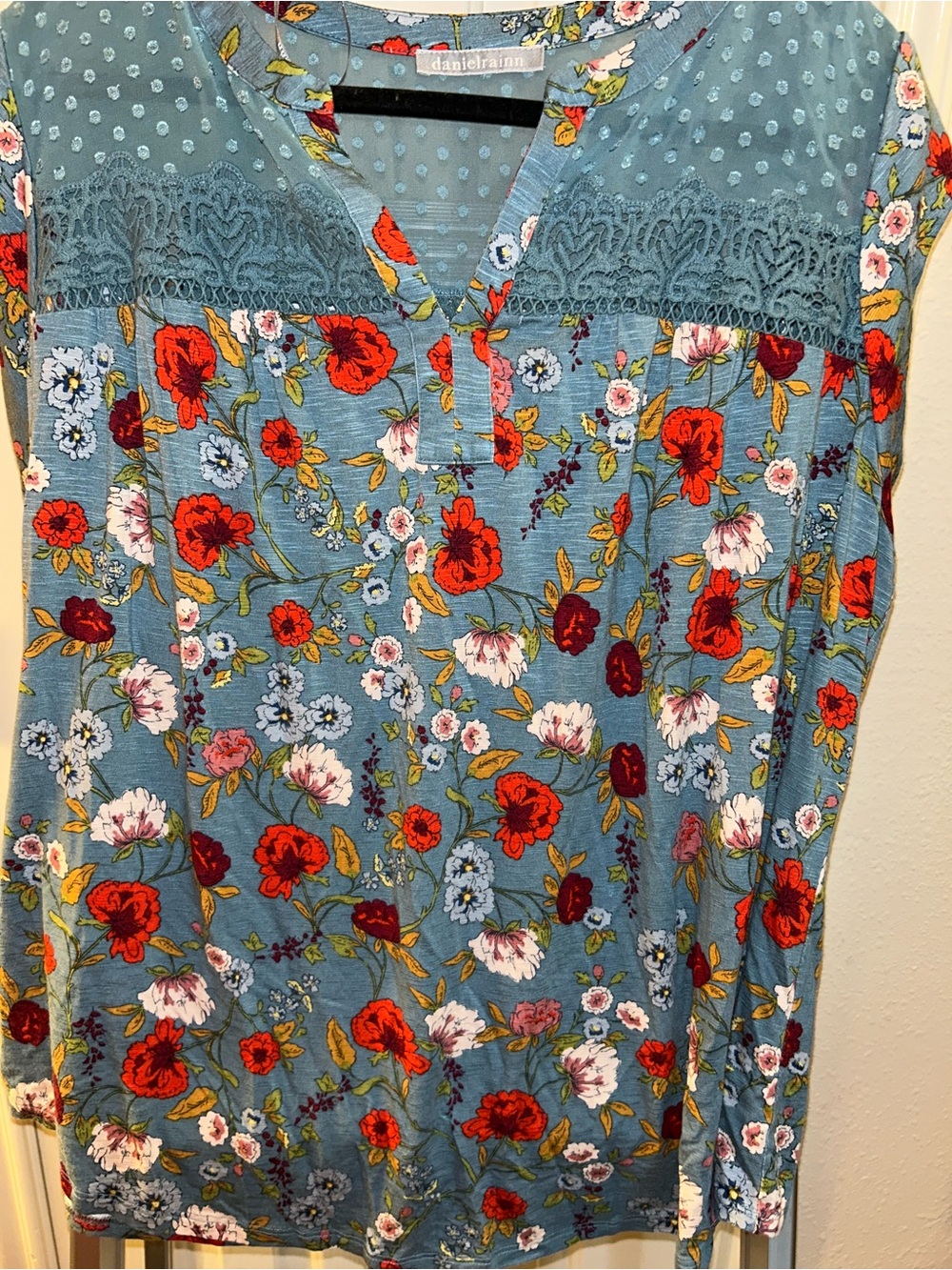 Preloved Daniel Rain Plus 1x crochet top